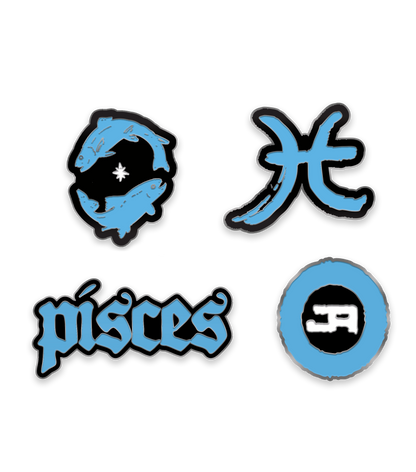 Pisces Enamel Badge Set