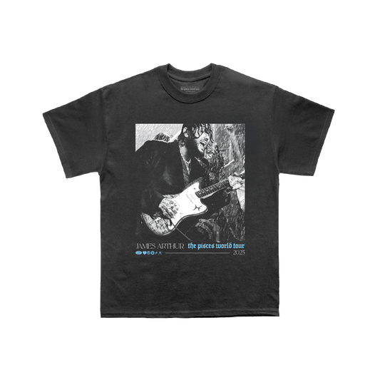 Pisces Photo Itin Charcoal Tee